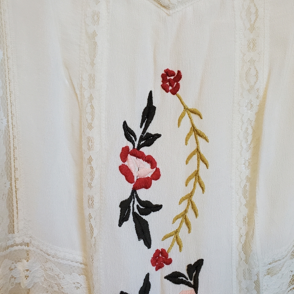 Nanette Lepore Palomino Bella Donna Embroidered Lace Trim Midi Sundress - Picture 11 of 15